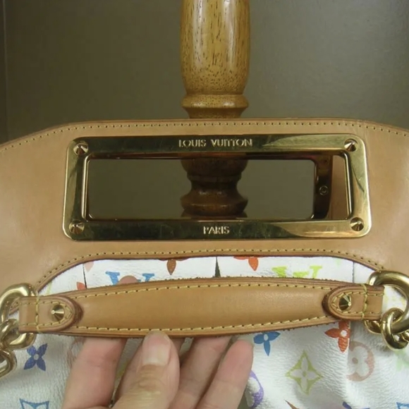 Auth LOUIS VUITTON JUDY PM HAND BAG MONOGRAM MULTI-COLOR White M40257 - Picture 4 of 14